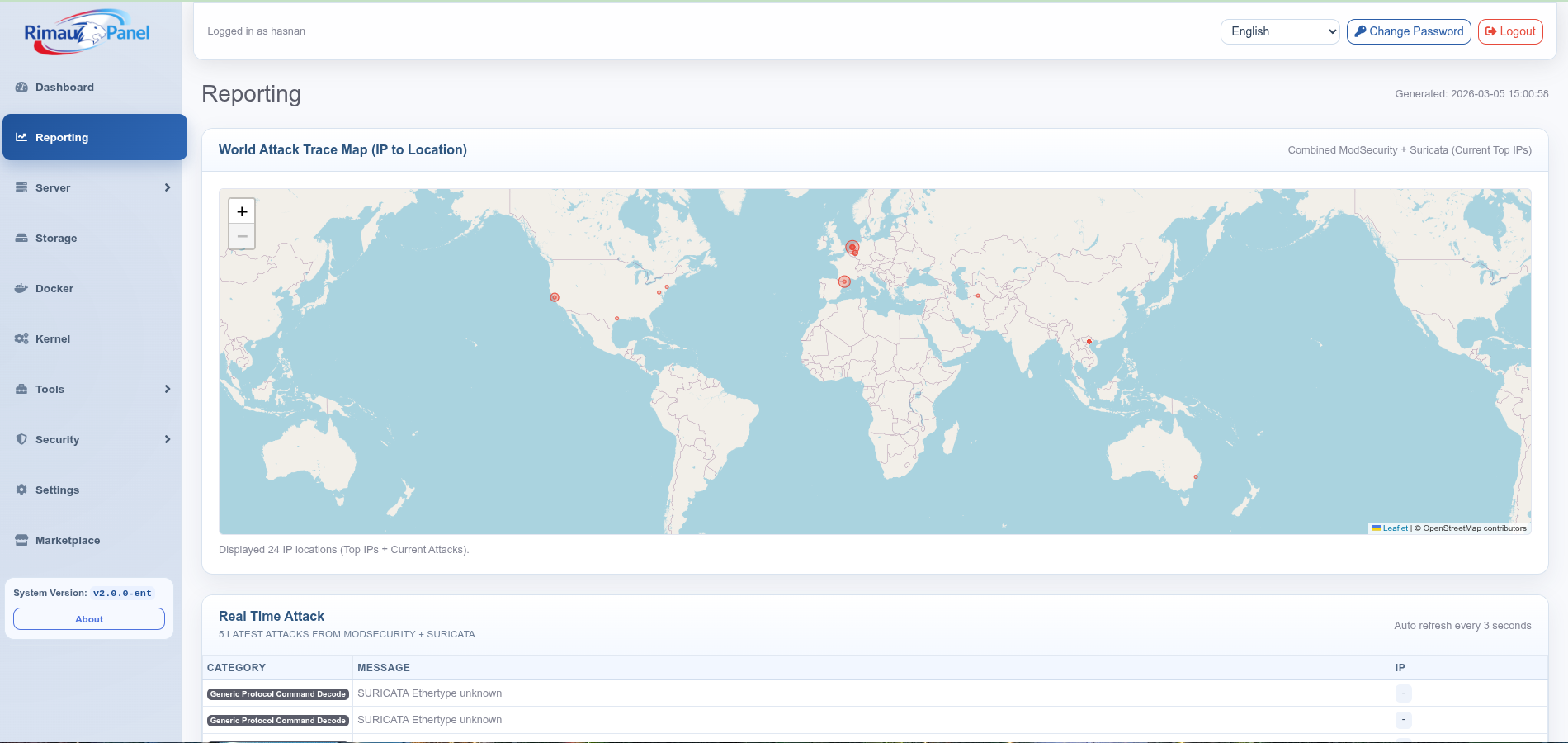 Rimau Panel Screenshot 1